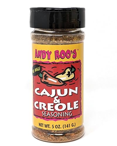 Andy Roo's Cajun & Creole Seasoning, 5 Ounce Shaker (No MSG Blend)