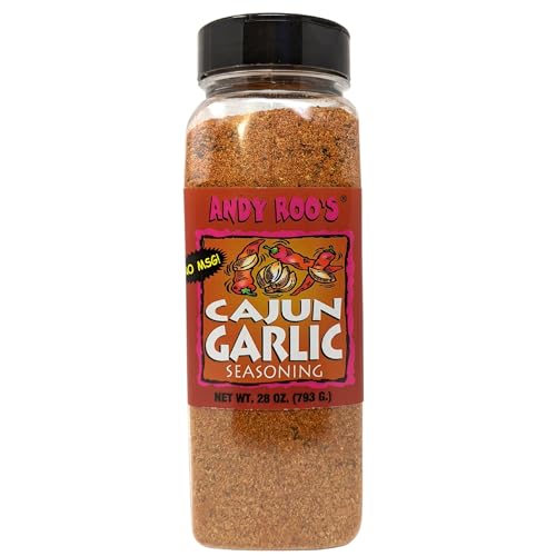 Andy Roo's Cajun Garlic Seasoning (No MSG), 28 Ounce Bulk Shaker