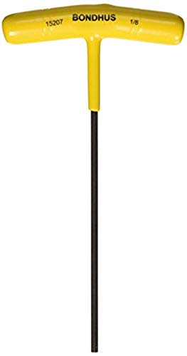 Bondhus 45207 1/8" Hex Tip T-Handle w/ProGuard Finish, 6"