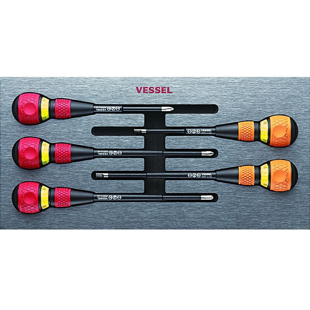 VESSEL BALL GRIP Ratchet Screwdriver (5PC. Set in EVA FOAM #1)