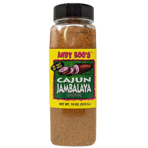 Andy Roo's Salt-Free Cajun Jambalaya Creole Seasoning, 18 Ounce Shaker