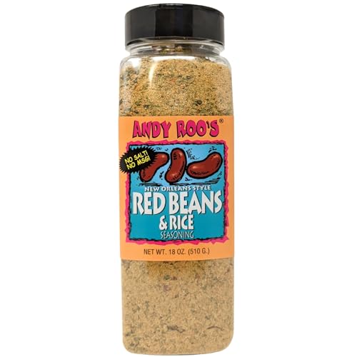 Andy Roo's Red Bean Creole Seasoning (No Salt, No MSG), 18 Ounce Bulk Shaker