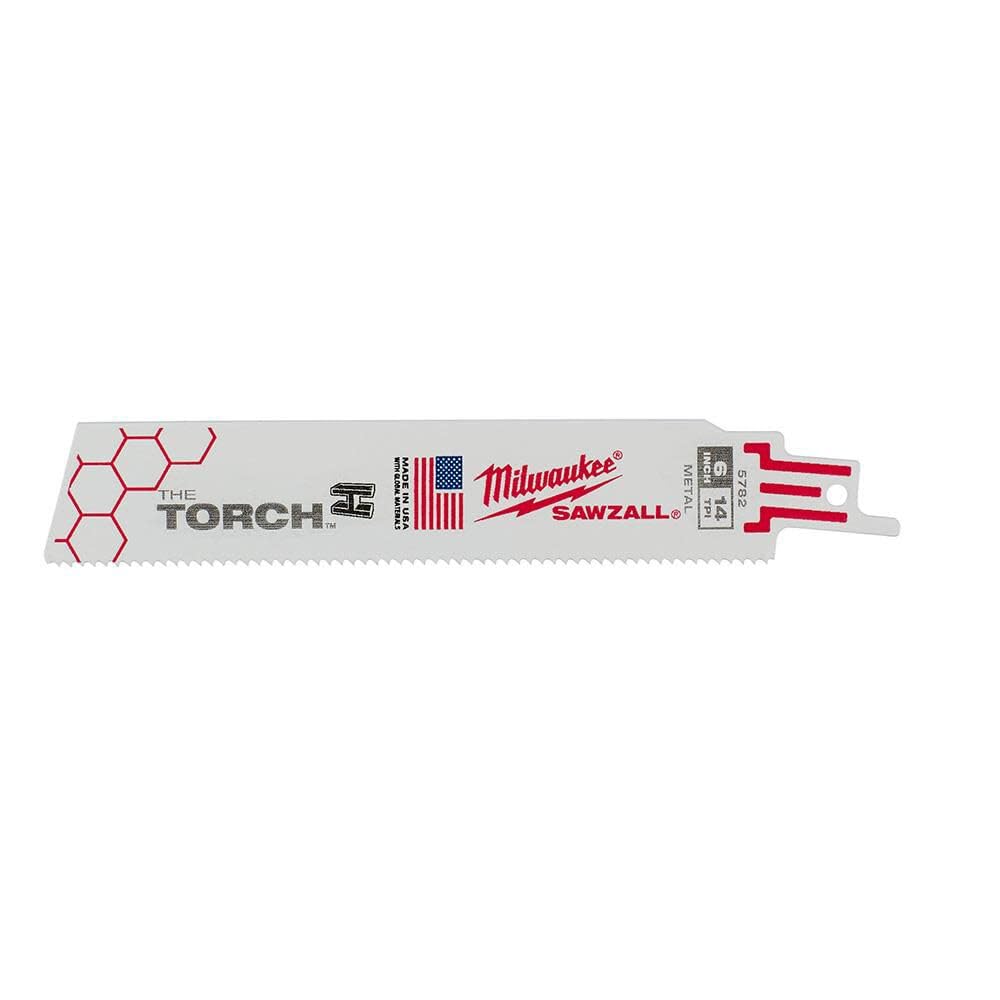 Milwaukee Tool 6" 14 TPI The Torch Sawzall Blade (5 Pk) 48-00-5782