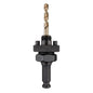 Milwaukee Hole Dozer Carbide Teeth Large Quick-Change Hole Saw Arbor, 7/16-Inch Shank Size
