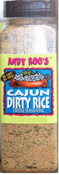 Andy Roo's Cajun Dirty Rice Creole Seasoning, 20 Ounce Bulk Shaker (Salt-Free, No MSG Blend)