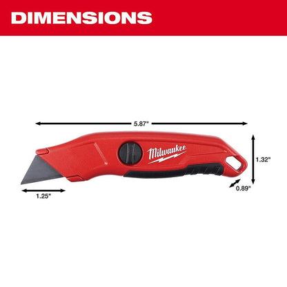 Milwaukee 48-22-1901 Fastback Press and Flip Utility Knife with Belt Clip and Onboard Wire Stripping (Set of 4)