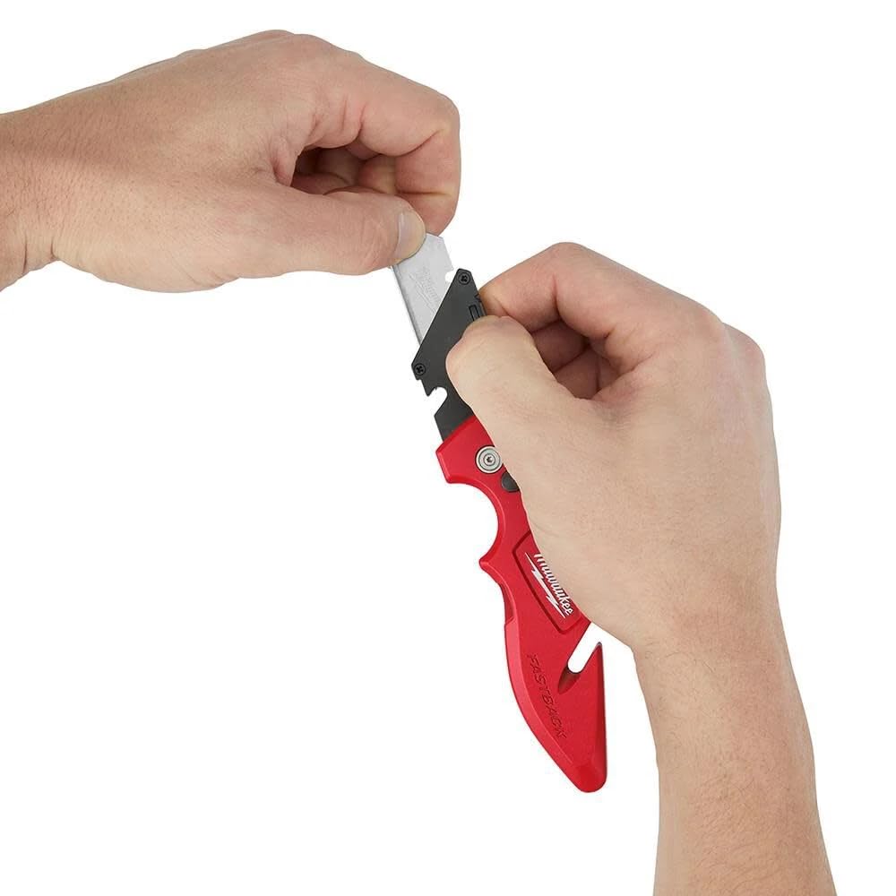 Milwaukee 48-22-1901 Fastback Press and Flip Utility Knife with Belt Clip and Onboard Wire Stripping (Set of 4)