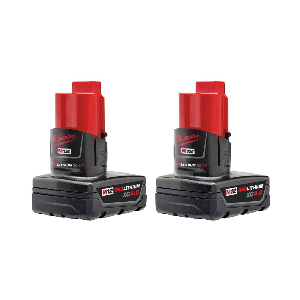 Milwaukee M12 12-Volt Lithium-Ion XC Extended Capacity 4.0 Ah Battery Pack (2-Pack)