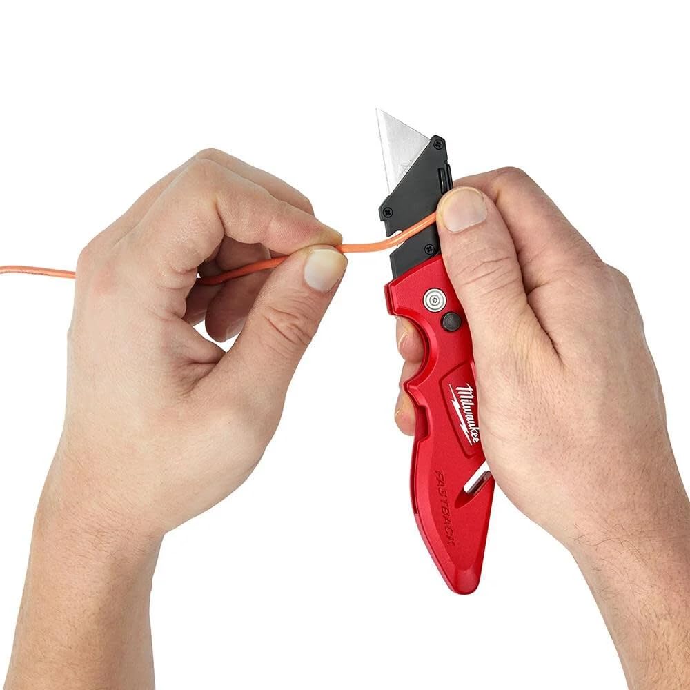 Milwaukee 48-22-1901 Fastback Press and Flip Utility Knife with Belt Clip and Onboard Wire Stripping (Set of 4)