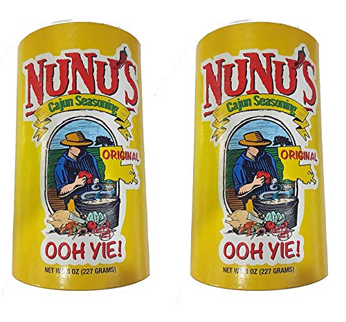 NuNu's Original All Purpose Cajun Seasoning, 8 Ounce Shaker (Pack of 2)