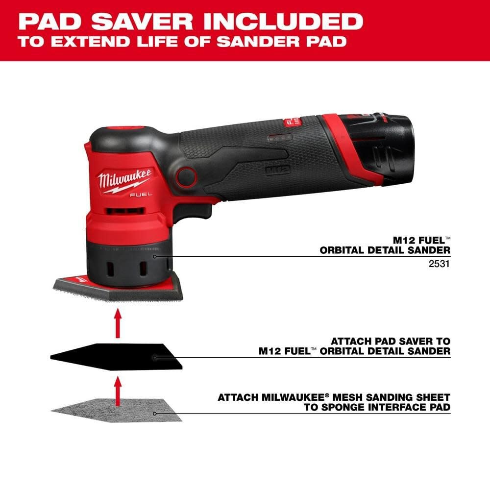 Milwaukee Sanding Sheets with mesh Structure for Cordless Point Grinder M12 FDSS 13-Piece 67 x 92 mm