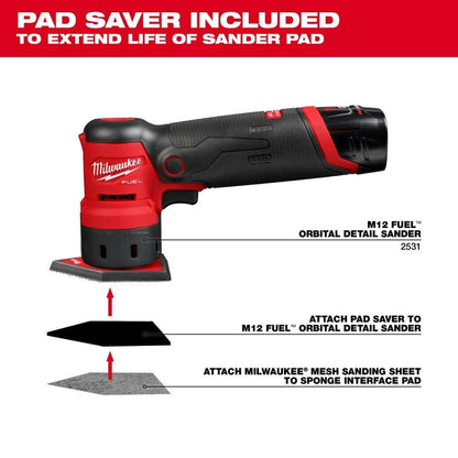 Milwaukee Sanding Sheets with mesh Structure for Cordless Point Grinder M12 FDSS 13-Piece 67 x 92 mm