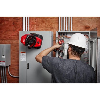 Milwaukee M12 Mounting Fan - Bare Tool Only, No Charger, No Battery, Red, Medium