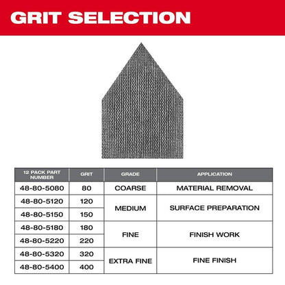 Milwaukee Sanding Sheets with mesh Structure for Cordless Point Grinder M12 FDSS 13-Piece 67 x 92 mm