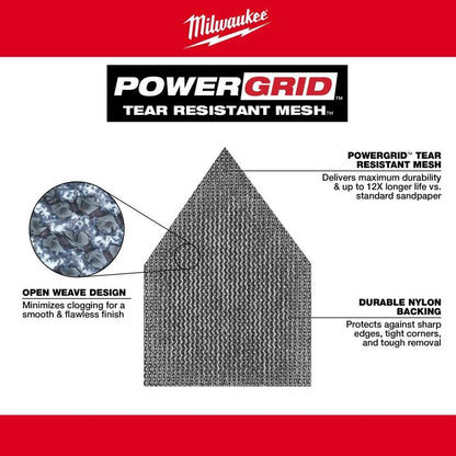 Milwaukee Sanding Sheets with mesh Structure for Cordless Point Grinder M12 FDSS 13-Piece 67 x 92 mm