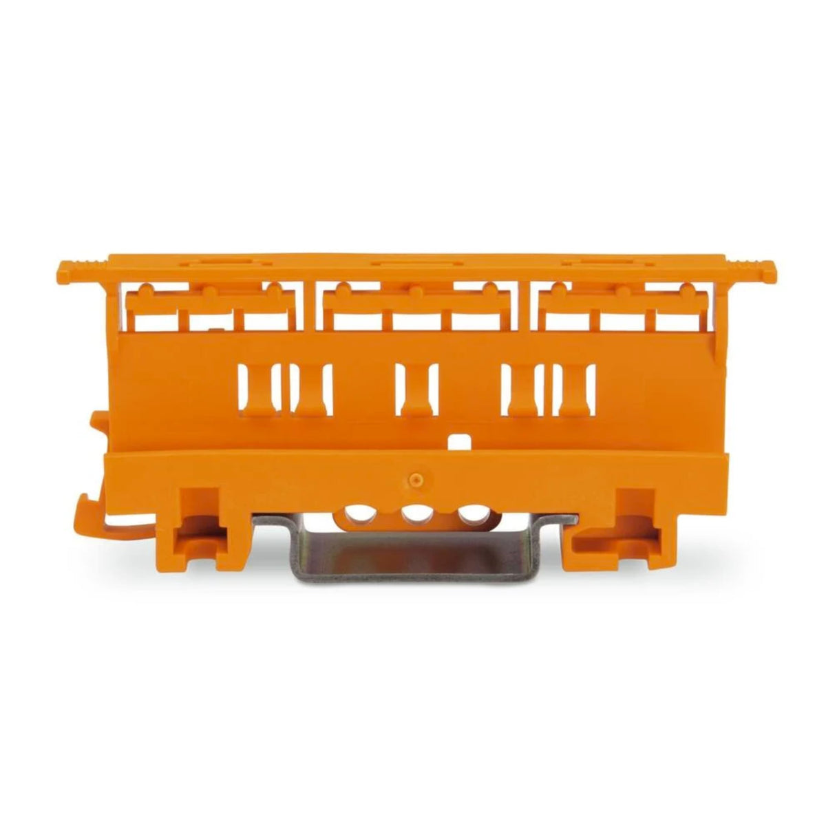 221-500 | WAGO Mounting Carrier | for 221 Series (24 – 12 AWG) | DIN-35 Rail/Panel Mount | Orange | [Box of 10 Pieces]