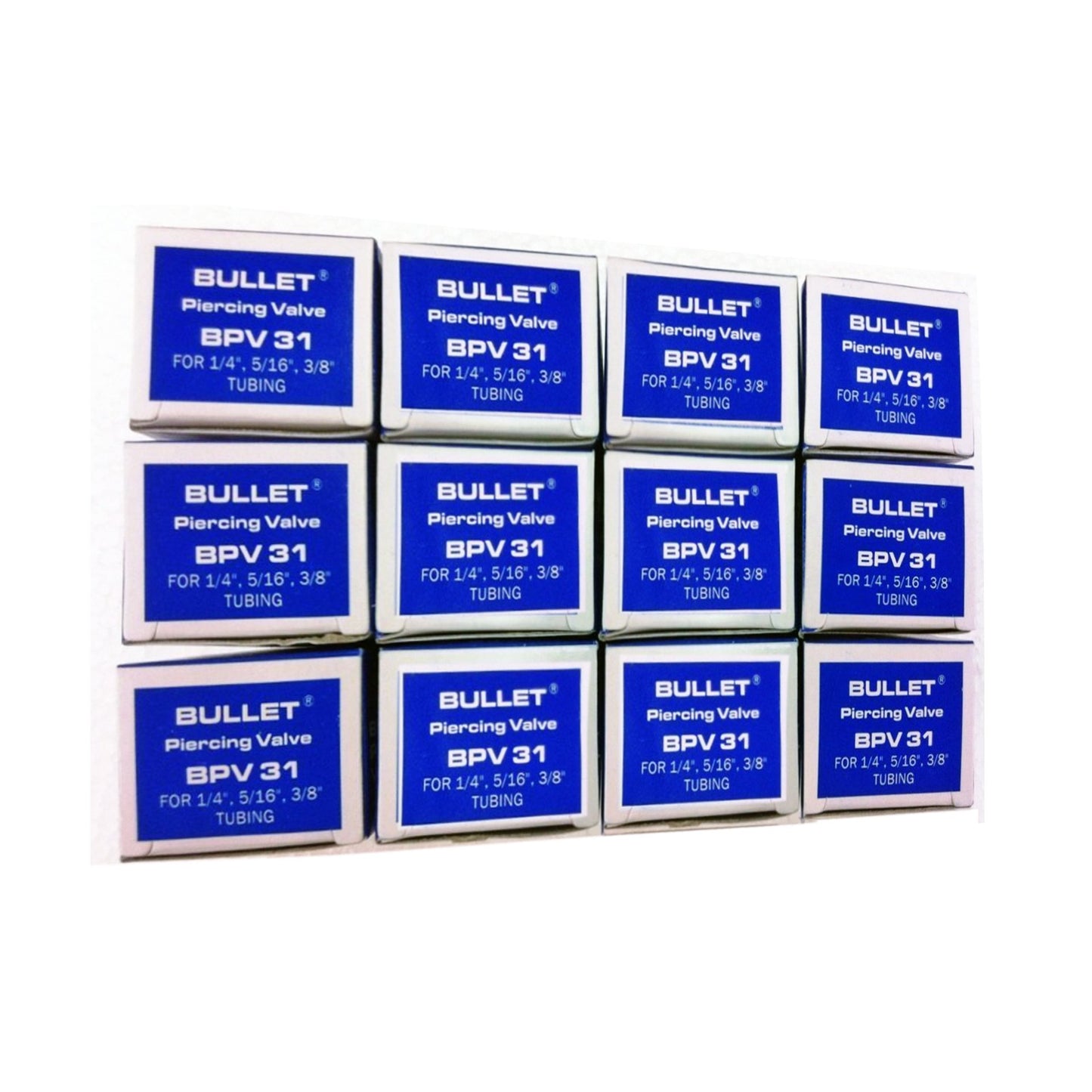 SUPCO BPV-31 Bullet 3-in-1 Line Tap Piercing Valve, 500 psi Pressure, 1/4", 5/16", and 3/8" OD Size (Pack of 12)