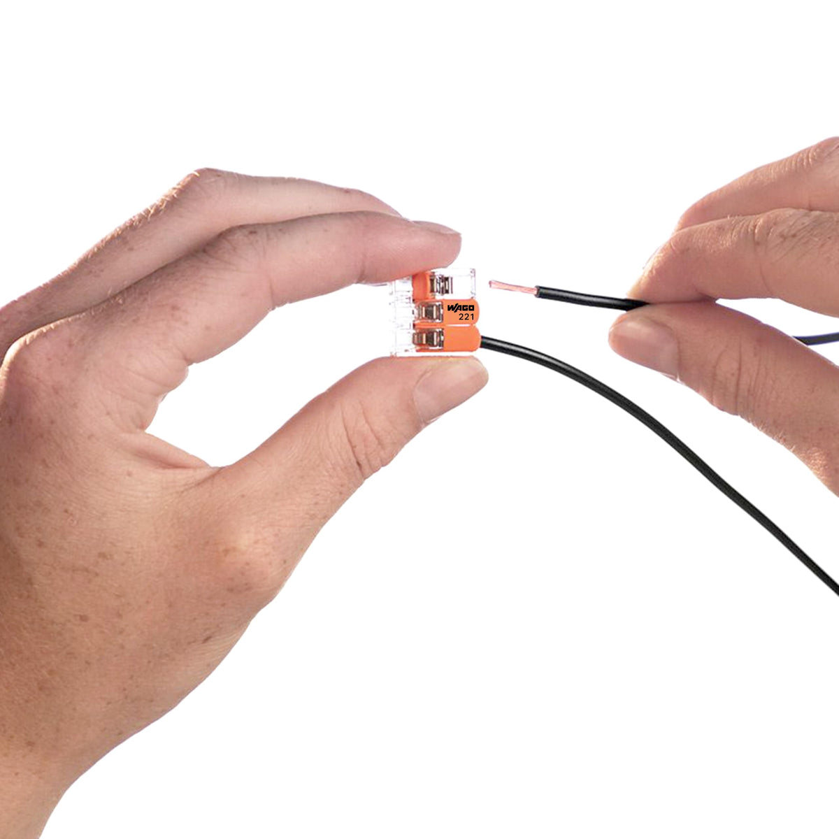221-420 | WAGO Lever-Nuts® Splicing Connector | for Solid and Stranded Conductors | 10-Conductor with Operating levers | 24-12 AWG | Transparent housing | [Box of 15 Pieces]