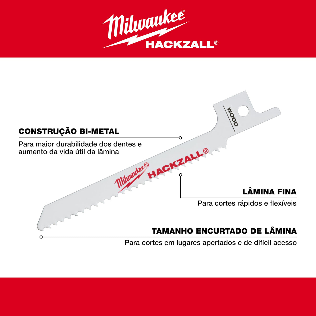 Milwaukee Electric - M12 HACKZALL BLADE-WOOD SCROLL