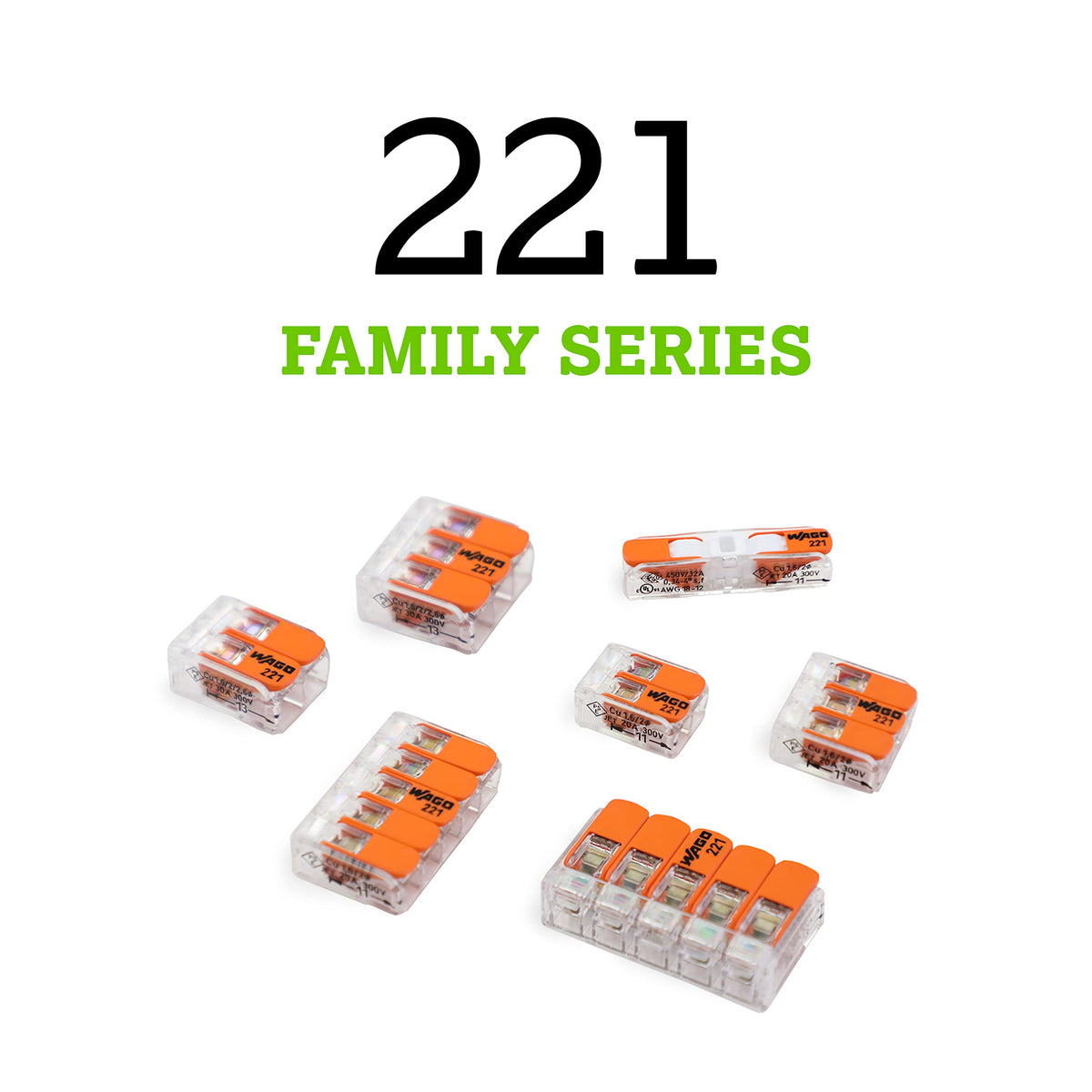 WAGO Lever-Nuts® Splicing Connector | for Solid and Stranded Conductors | Operating levers | 24-12 AWG | Transparent housing