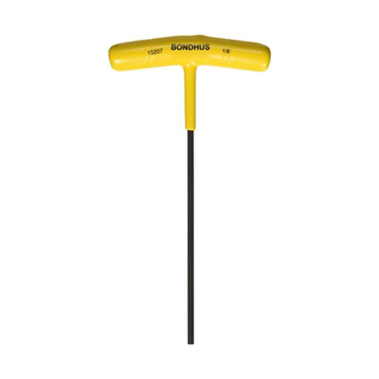 Bondhus 45207 1/8" Hex Tip T-Handle w/ProGuard Finish, 6"