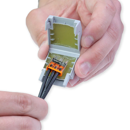 Wago Gelbox, Moisture Protection for Connecting Terminals, Compatible with the 221 and 2273 Series, Without Splicing Connectors, 207-1331, Size 1, Gray, 4-Piece