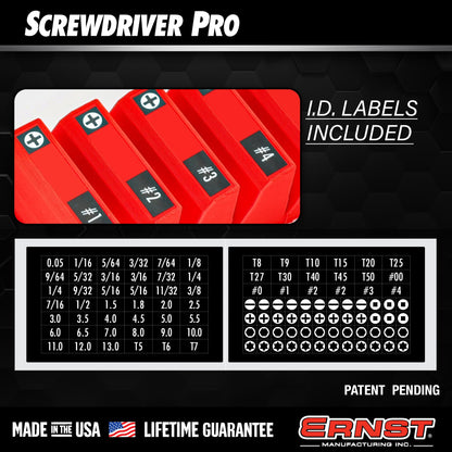 Ernst Manufacturing Screwdriver Pro - Modular Screwdriver Organizer - Made in The USA