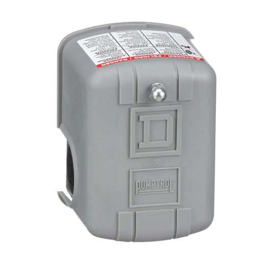 Telemecanique Sensors 9013FSG2J20 Air-Pump Pressure Switch, NEMA 1, 20-40 psi Pressure Setting, 20-65 psi Cut-Out, 15-30 psi Adjustable Differential