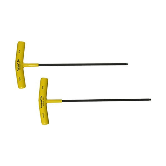 "Bondhus 75110 3/16"" ProHold Tip Ball End T-Handle w/ProGuard Finish,9.8"",2 PC", multi, one size